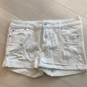 Celebrity Pink White Jean Shorts